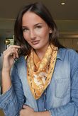 Bandana Triangle Silk Neckerchief Dijon